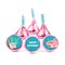 90ct Girl Shark Birthday Candy Party Favors Hershey's Kisses Milk Chocolate (90 Candies + 1 Sheet Stickers) - Assembly Required - by Just Candy